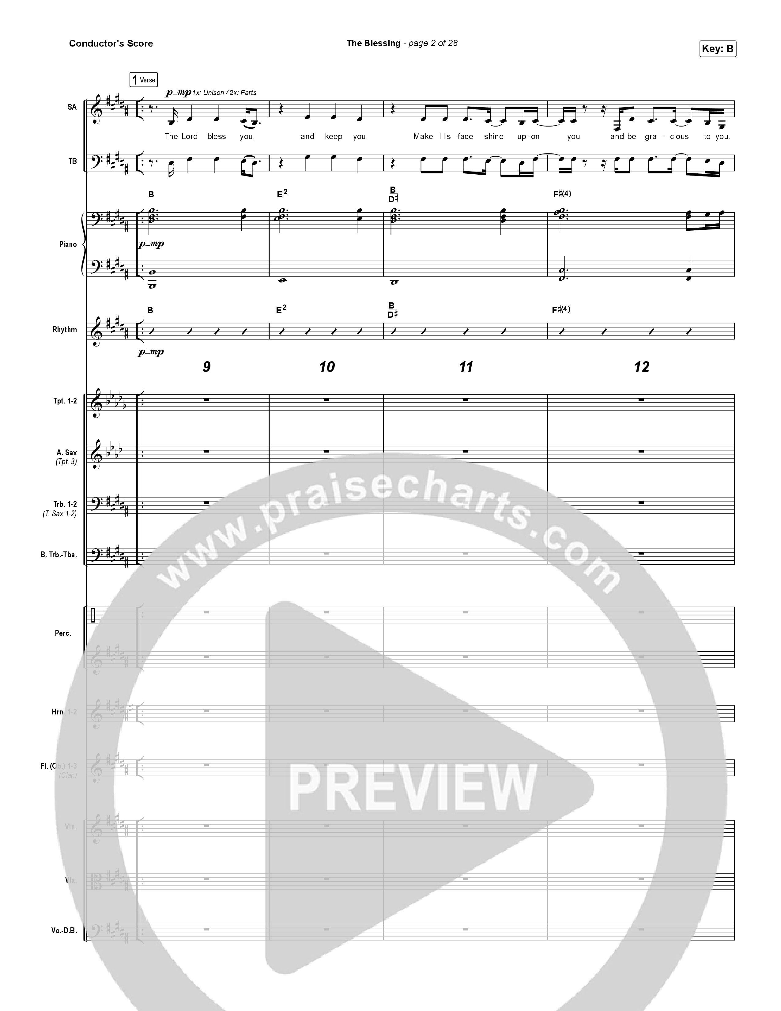 The Blessing (Choral Anthem SATB) Orchestration (Cody Carnes / Kari Jobe / Elevation Worship / Arr. Luke Gambill)