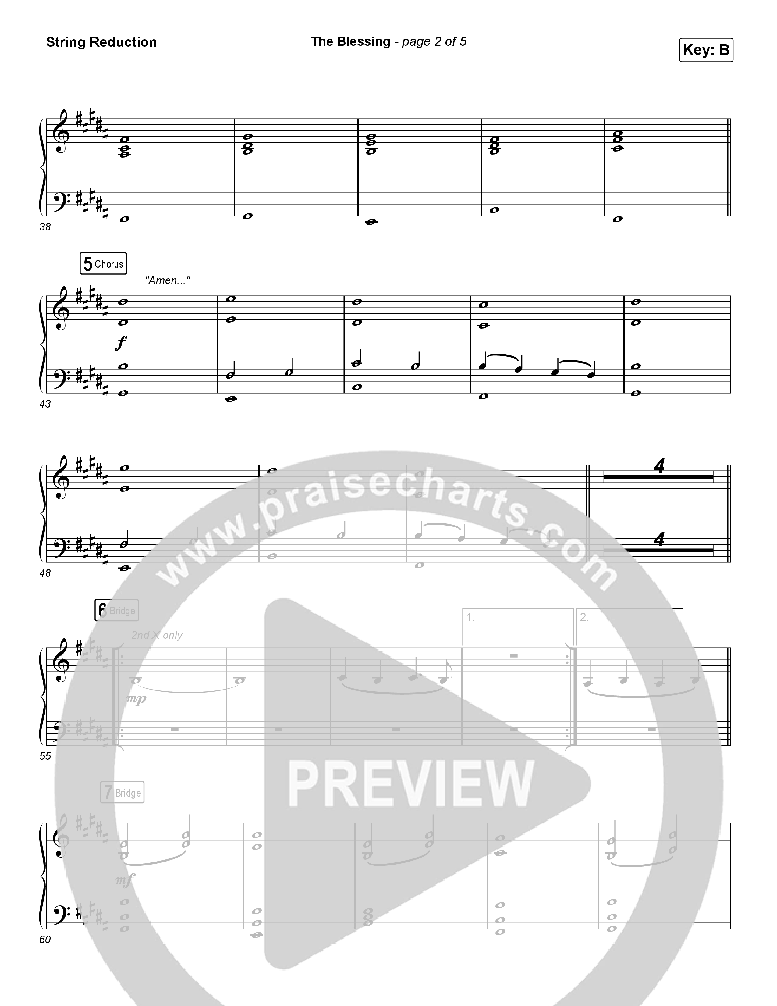 The Blessing (Choral Anthem SATB) String Pack (Cody Carnes / Kari Jobe / Elevation Worship / Arr. Luke Gambill)