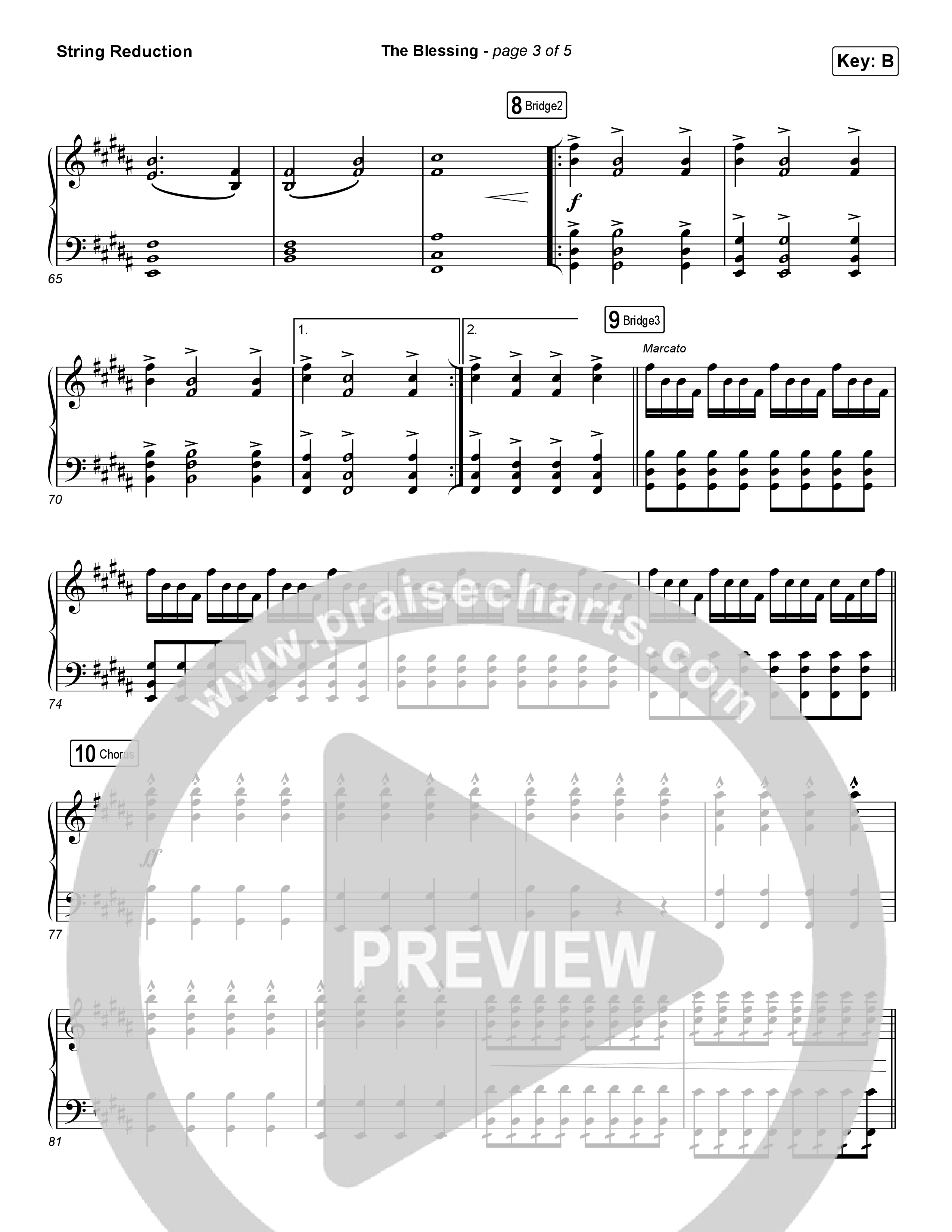 The Blessing (Choral Anthem SATB) String Pack (Cody Carnes / Kari Jobe / Elevation Worship / Arr. Luke Gambill)