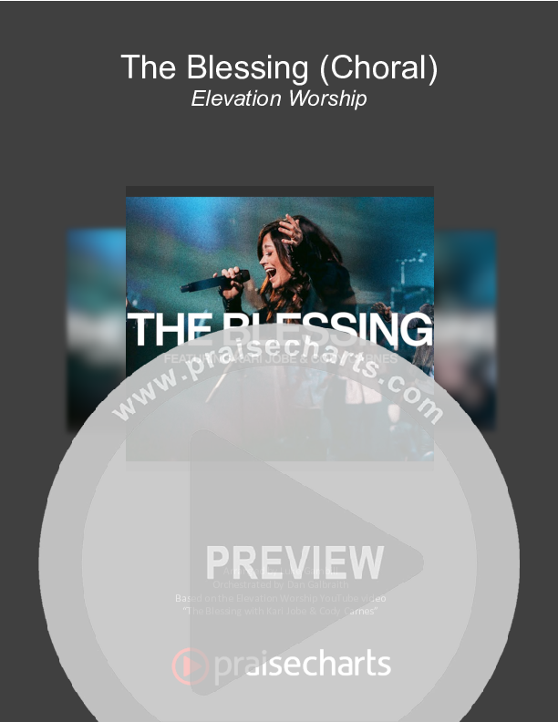 The Blessing (Choral Anthem SATB) Cover Sheet (Cody Carnes / Kari Jobe / Elevation Worship / Arr. Luke Gambill)