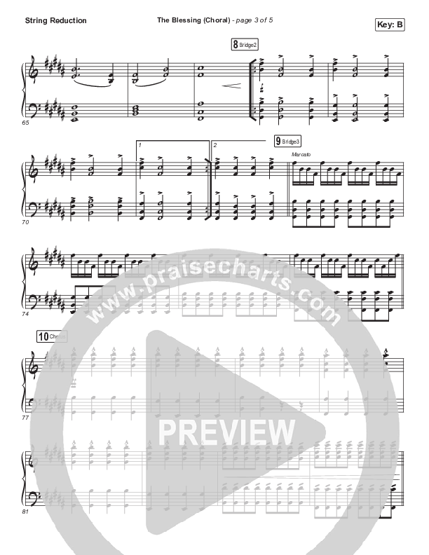 The Blessing (Choral Anthem SATB) String Pack (Cody Carnes / Kari Jobe / Elevation Worship / Arr. Luke Gambill)
