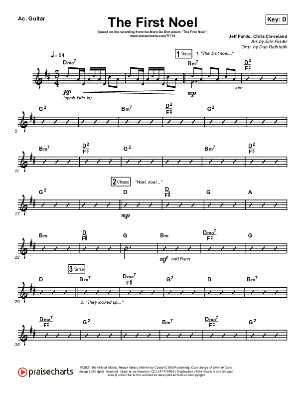 The First Noel Acoustic Guitar (Stars Go Dim)