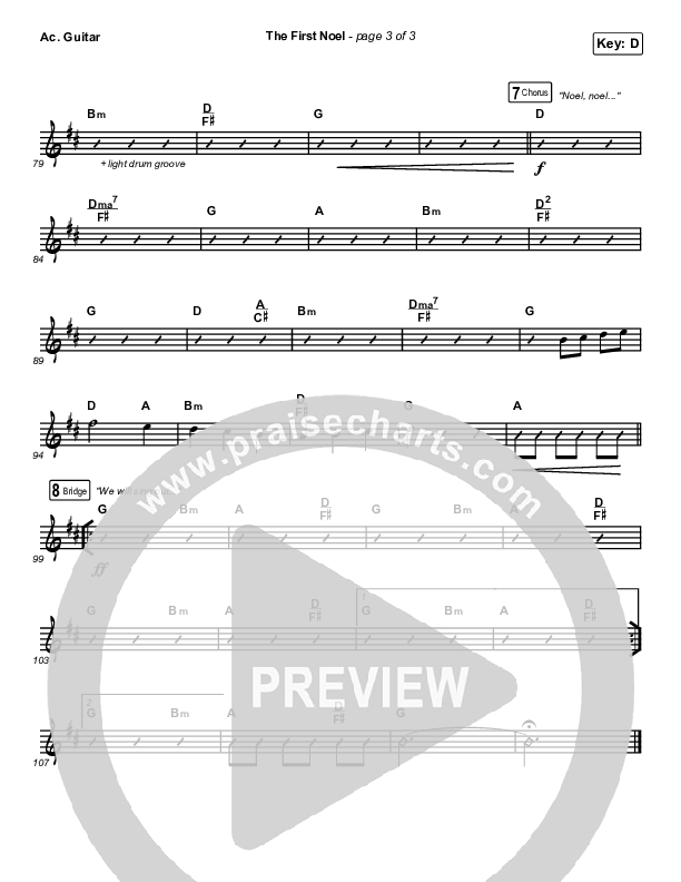 The First Noel Acoustic Guitar (Stars Go Dim)