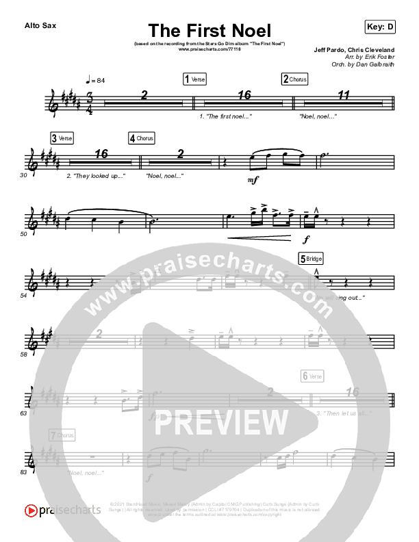 The First Noel Alto Sax (Stars Go Dim)