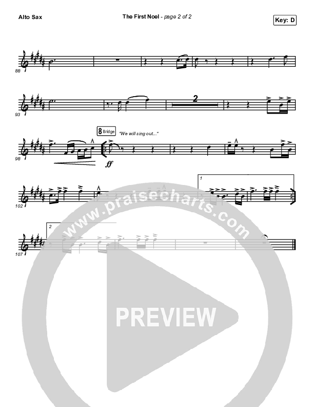 The First Noel Alto Sax (Stars Go Dim)