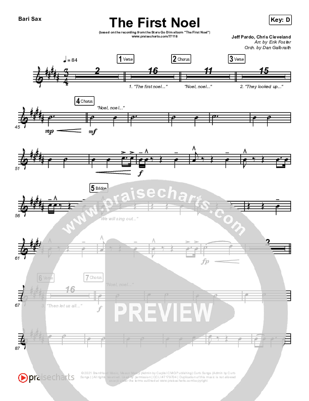 The First Noel Bari Sax (Stars Go Dim)