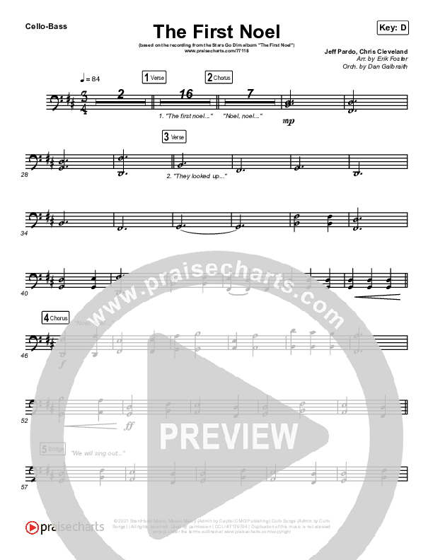 The First Noel Cello/Bass (Stars Go Dim)