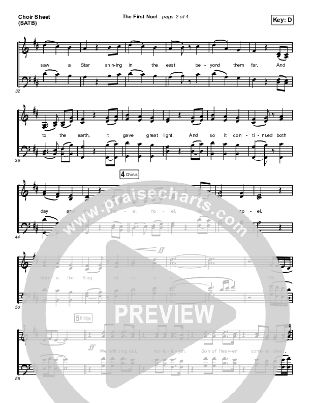 The First Noel Choir Sheet (SATB) (Stars Go Dim)