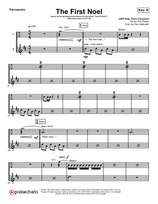 The First Noel Percussion (Stars Go Dim)