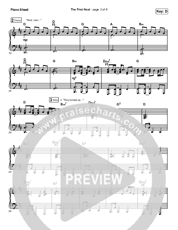 The First Noel Piano Sheet (Stars Go Dim)