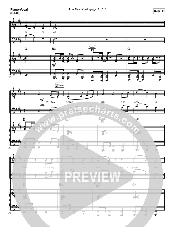 The First Noel Piano/Vocal (SATB) (Stars Go Dim)