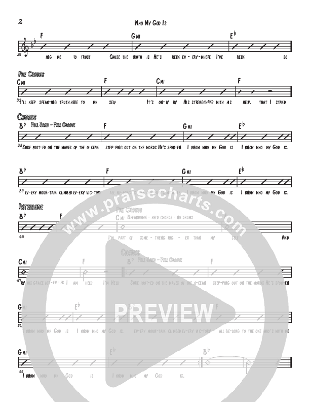 Who My God Is Rhythm Chart (Mitch Langley)