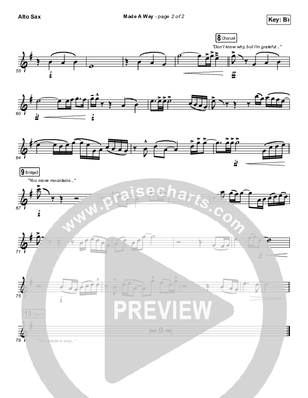 Made A Way Alto Sax (Church Of The City)