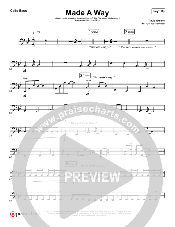 Made A Way Cello/Bass (Church Of The City)