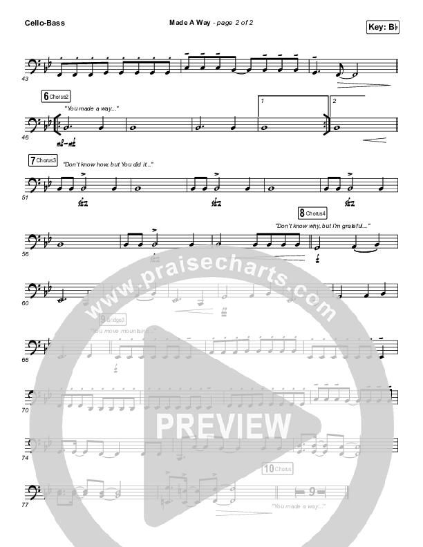 Made A Way Cello/Bass (Church Of The City)