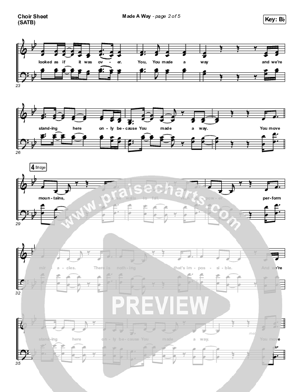 Made A Way Choir Sheet (SATB) (Print Only) (Church Of The City)