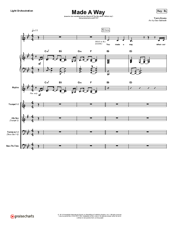 Made A Way Conductor's Score (Church Of The City)