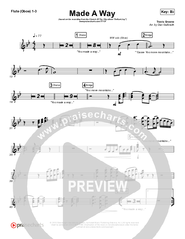 Made A Way Flute/Oboe 1/2/3 (Church Of The City)