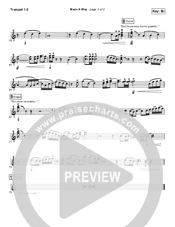 Made A Way Trumpet 1,2 (Church Of The City)