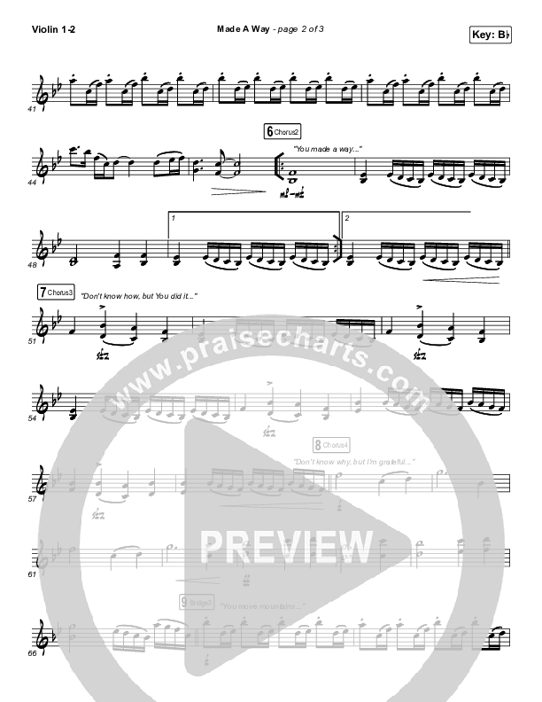 Made A Way Violin 1/2 (Church Of The City)