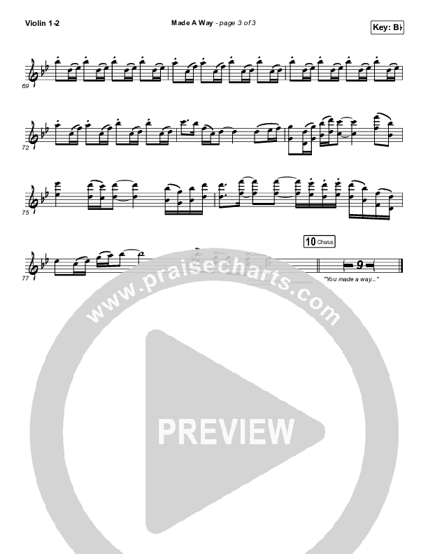 Made A Way Violin 1/2 (Church Of The City)