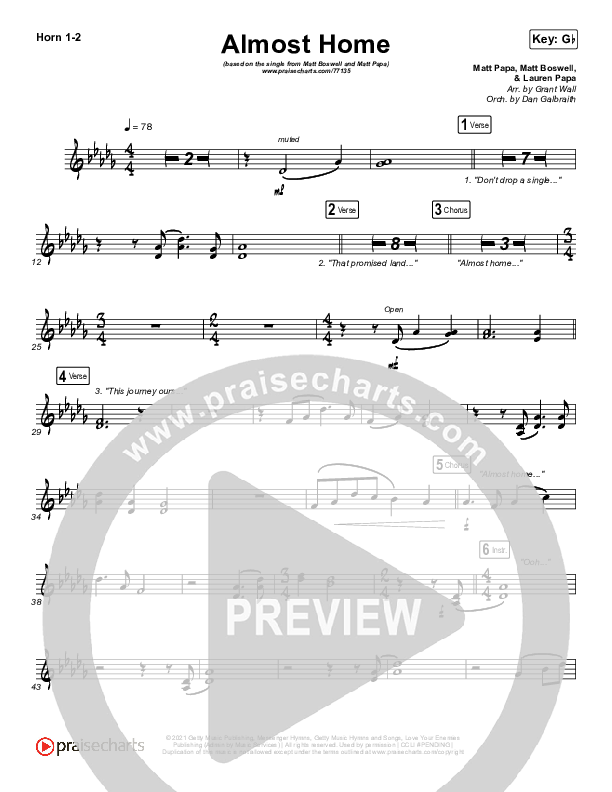 Almost Home Brass Pack (Matt Boswell / Matt Papa)