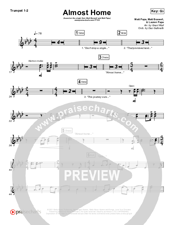 Almost Home Brass Pack (Matt Boswell / Matt Papa)