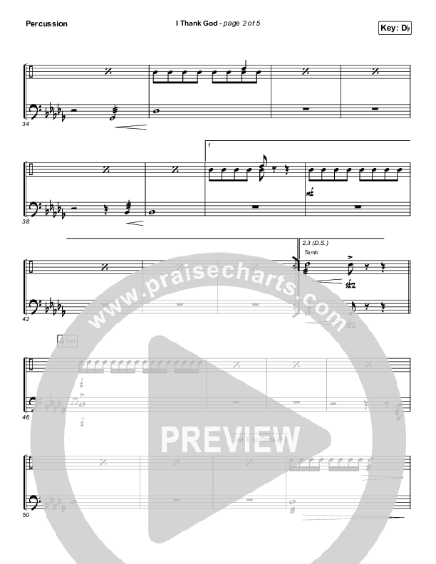 I Thank God Percussion (Maverick City Music / Dante Bowe / Aaron Moses / Maryanne J. George / Chuck Butler)