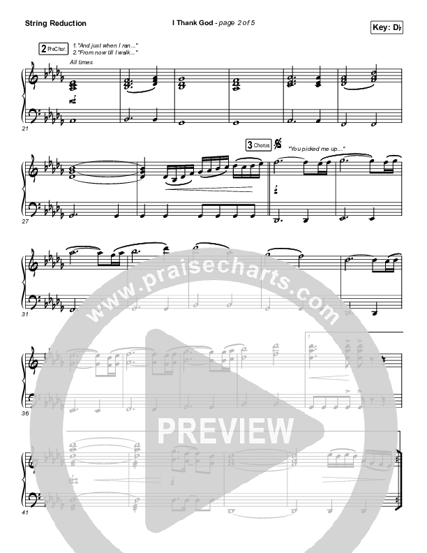 I Thank God String Reduction (Maverick City Music / Dante Bowe / Aaron Moses / Maryanne J. George / Chuck Butler)