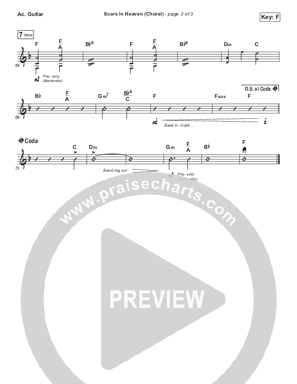 Scars In Heaven (Choral Anthem SATB) Acoustic Guitar (Casting Crowns / Arr. Luke Gambill)