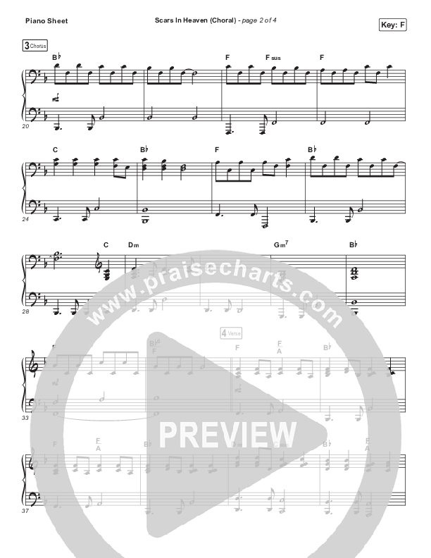 Scars In Heaven (Choral Anthem SATB) Piano Sheet (Casting Crowns / Arr. Luke Gambill)