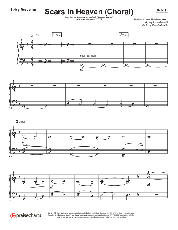 Scars In Heaven (Choral Anthem SATB) Synth Strings (Casting Crowns / Arr. Luke Gambill)