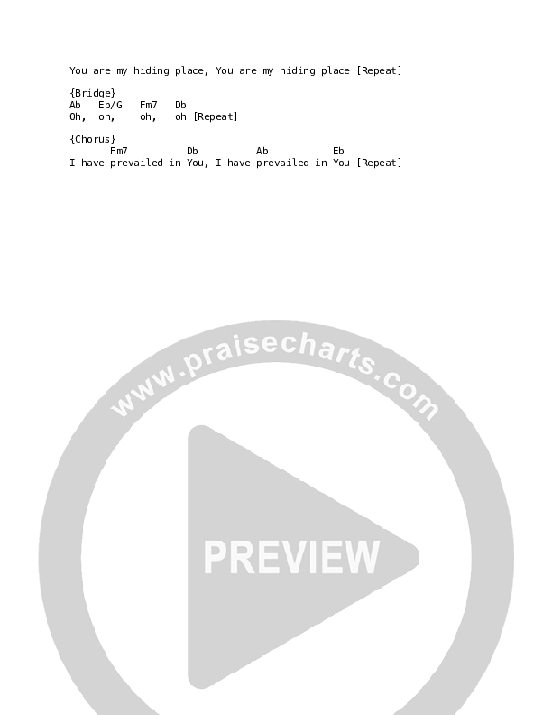 We Prevail Chord Chart (Sinach)