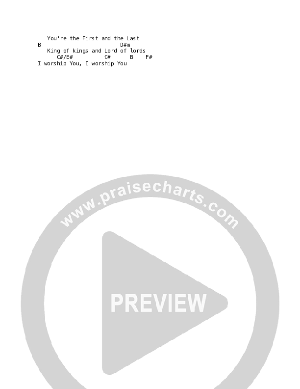 Your Name Is Jesus Chord Chart (Sinach)