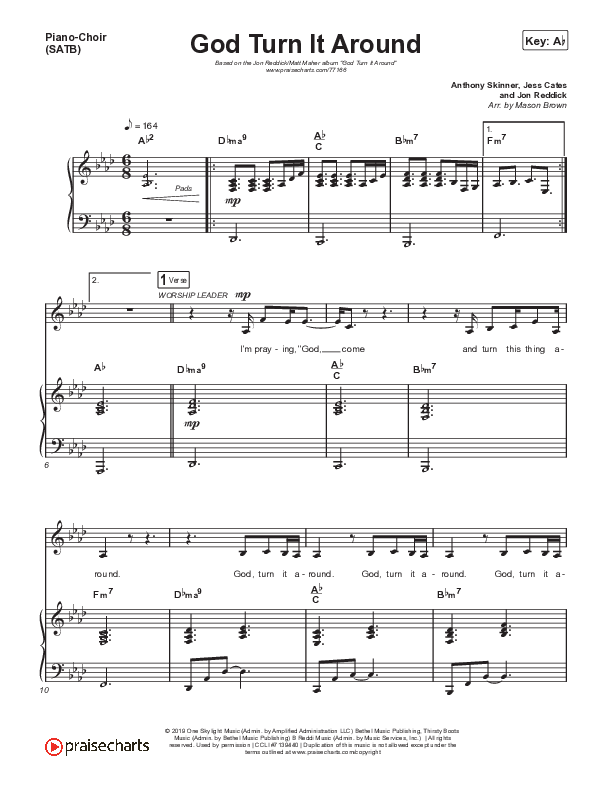 God Turn It Around Sheet Music PDF (Jon Reddick / Matt Maher ...