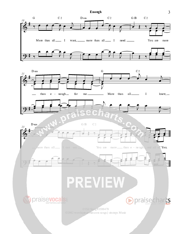 Enough Lead Sheet (PraiseVocals)