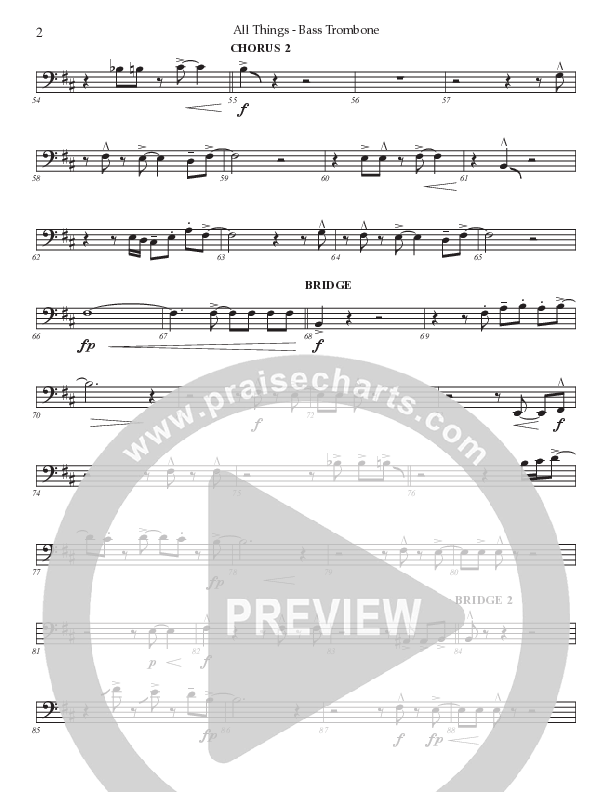 All Things (Choral Anthem SATB) Bass Trombone (Prestonwood Worship / Prestonwood Choir / TaRanda Greene / Arr. Jonathan Walker)