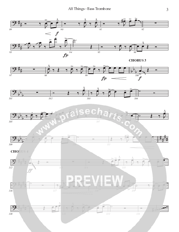 All Things (Choral Anthem SATB) Bass Trombone (Prestonwood Worship / Prestonwood Choir / TaRanda Greene / Arr. Jonathan Walker)