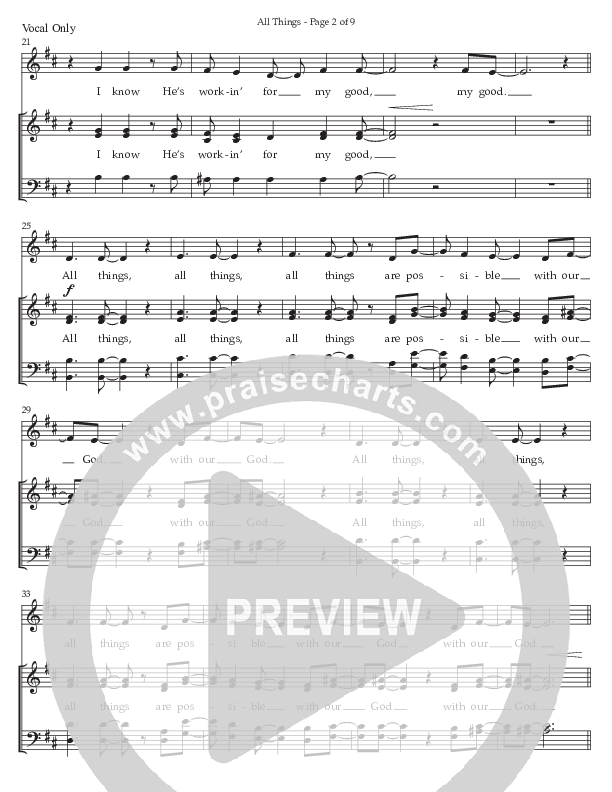 All Things (Choral Anthem SATB) Choir Sheet CH (Prestonwood Worship / Prestonwood Choir / TaRanda Greene / Arr. Jonathan Walker)