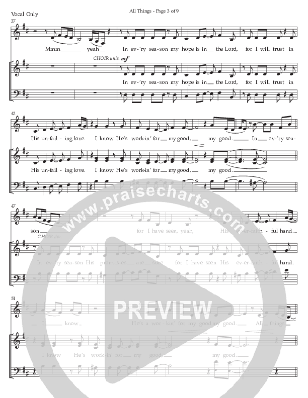 All Things (Choral Anthem SATB) Choir Sheet CH (Prestonwood Worship / Prestonwood Choir / TaRanda Greene / Arr. Jonathan Walker)