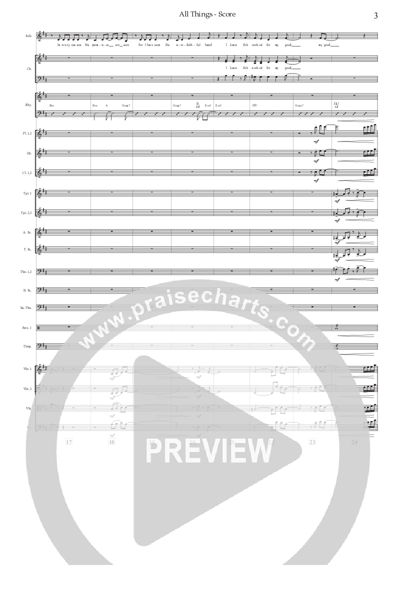 All Things (Choral Anthem SATB) Conductor's Score (Prestonwood Worship / Prestonwood Choir / TaRanda Greene / Arr. Jonathan Walker)