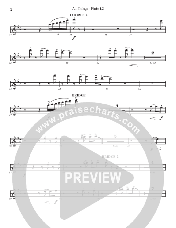 All Things (Choral Anthem SATB) Flute 1/2 (Prestonwood Worship / Prestonwood Choir / TaRanda Greene / Arr. Jonathan Walker)