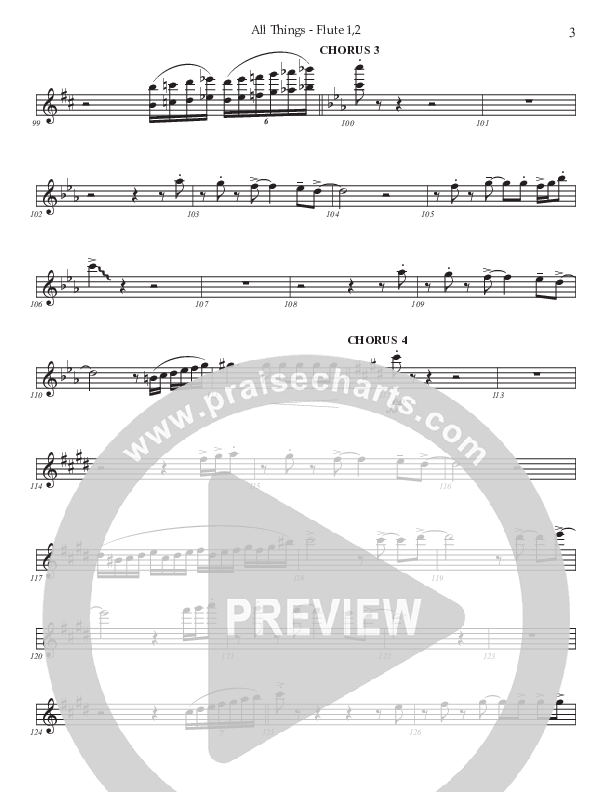 All Things (Choral Anthem SATB) Flute 1/2 (Prestonwood Worship / Prestonwood Choir / TaRanda Greene / Arr. Jonathan Walker)