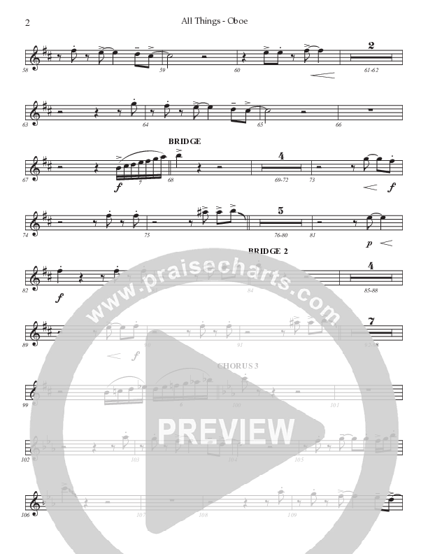 All Things (Choral Anthem SATB) Oboe (Prestonwood Worship / Prestonwood Choir / TaRanda Greene / Arr. Jonathan Walker)