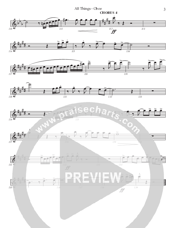All Things (Choral Anthem SATB) Oboe (Prestonwood Worship / Prestonwood Choir / TaRanda Greene / Arr. Jonathan Walker)