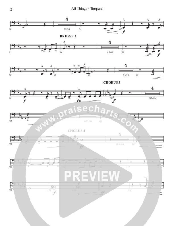 All Things (Choral Anthem SATB) Timpani (Prestonwood Worship / Prestonwood Choir / TaRanda Greene / Arr. Jonathan Walker)