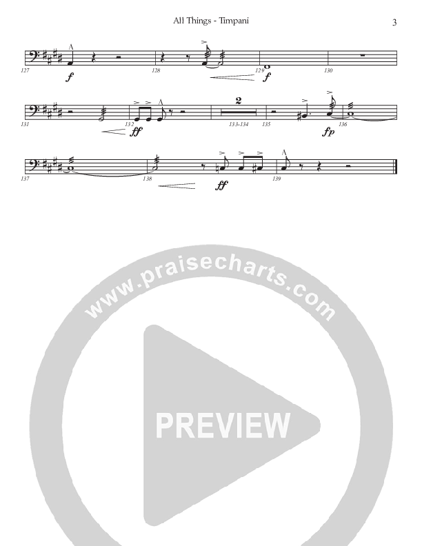 All Things (Choral Anthem SATB) Timpani (Prestonwood Worship / Prestonwood Choir / TaRanda Greene / Arr. Jonathan Walker)