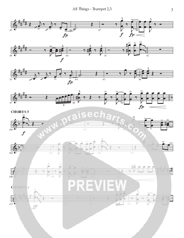 All Things (Choral Anthem SATB) Trumpet 2/3 (Prestonwood Worship / Prestonwood Choir / TaRanda Greene / Arr. Jonathan Walker)