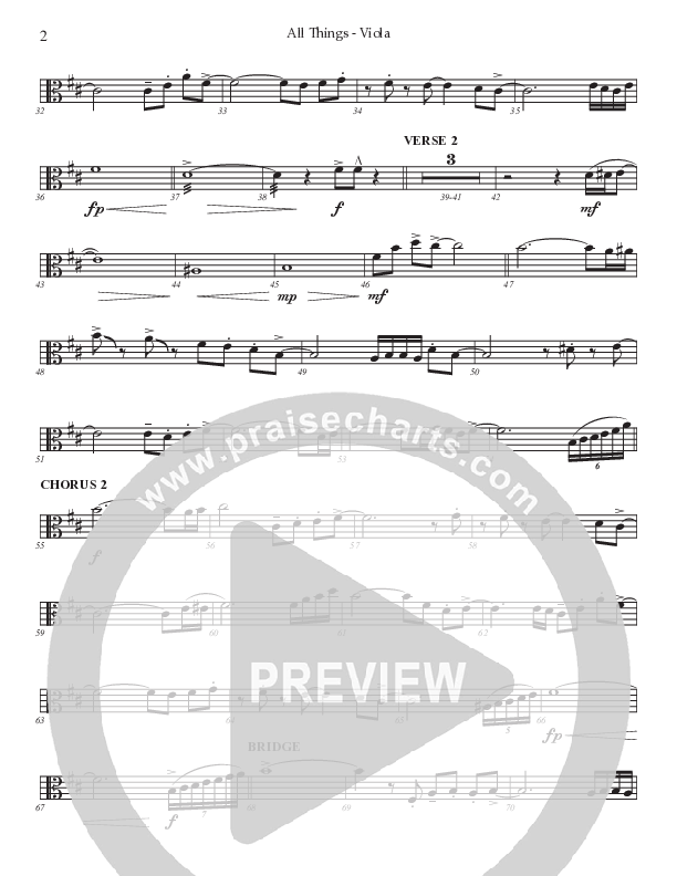 All Things (Choral Anthem SATB) Viola (Prestonwood Worship / Prestonwood Choir / TaRanda Greene / Arr. Jonathan Walker)