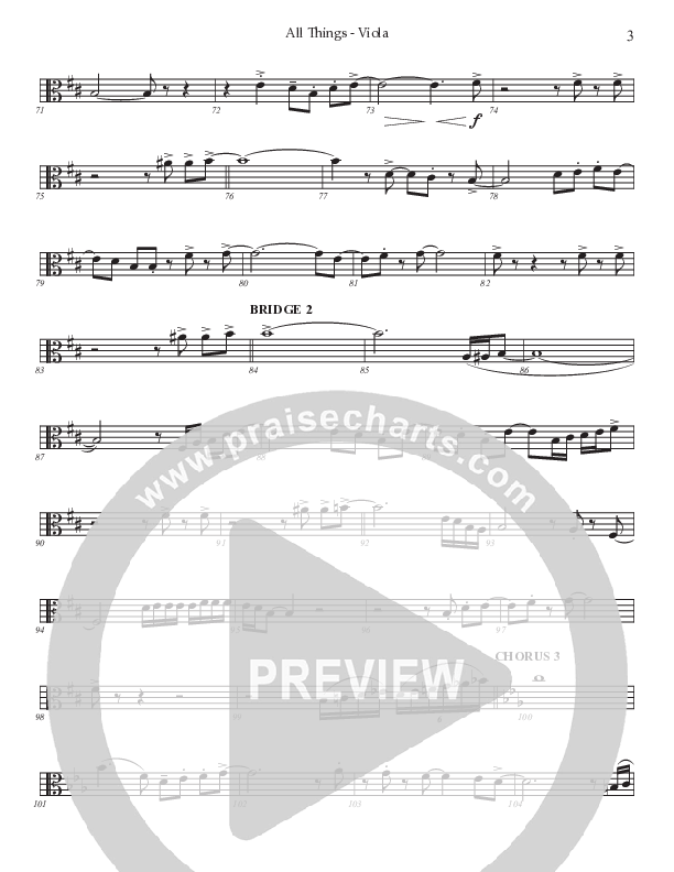 All Things (Choral Anthem SATB) Viola (Prestonwood Worship / Prestonwood Choir / TaRanda Greene / Arr. Jonathan Walker)